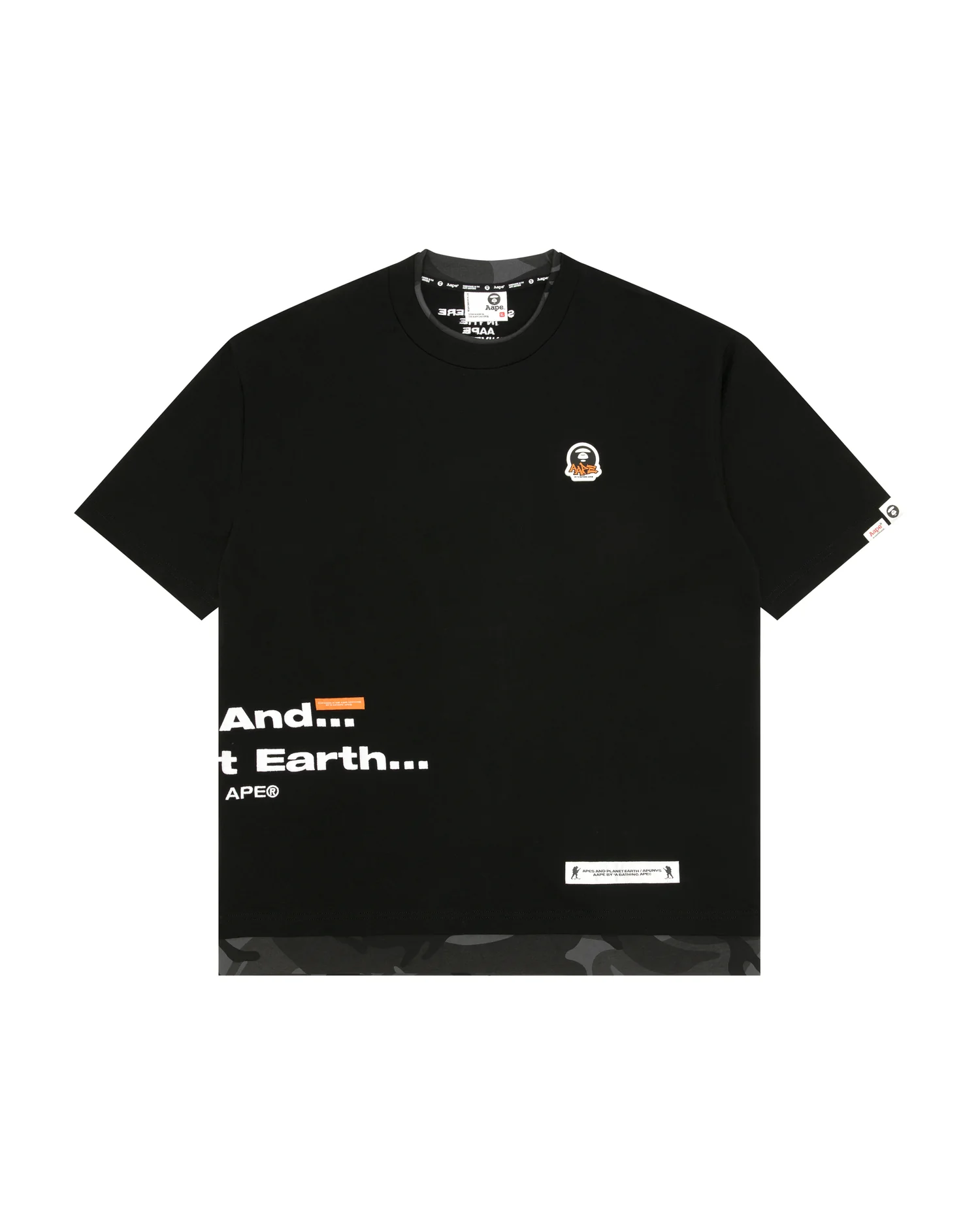 Moonface logo camo short sleeve tee