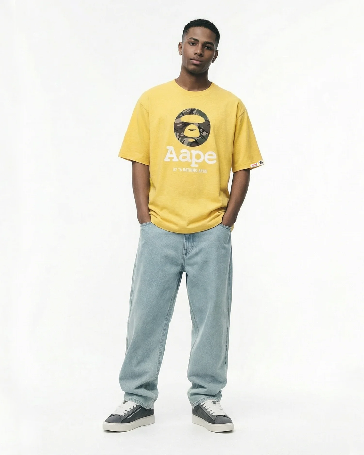 AAPEUNVS camo moonface tee - Image 3