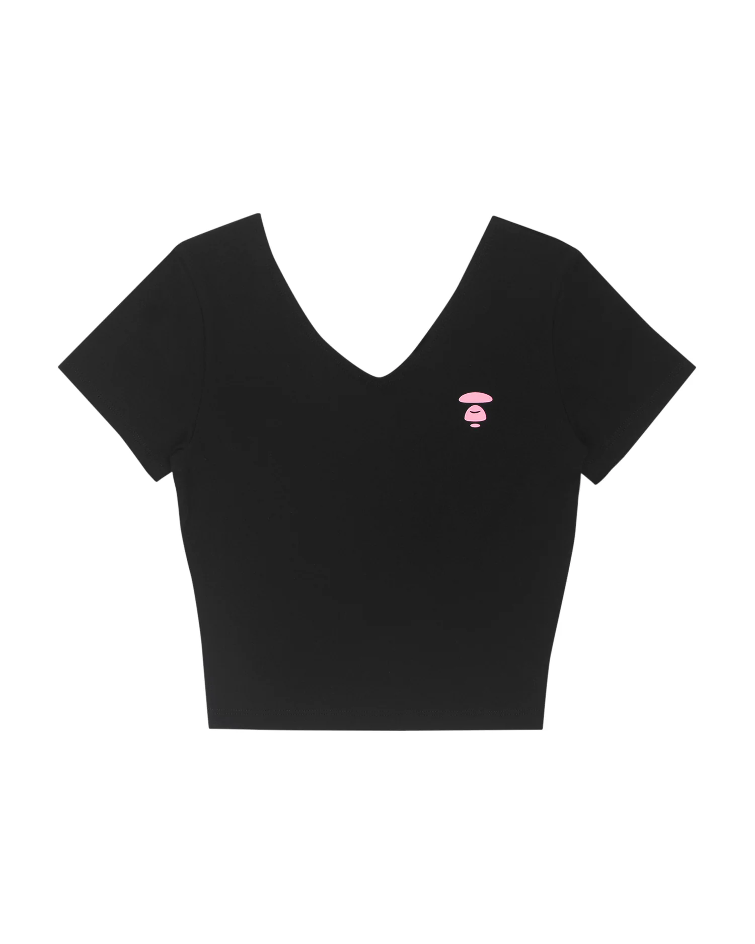 Moonface cropped active tee