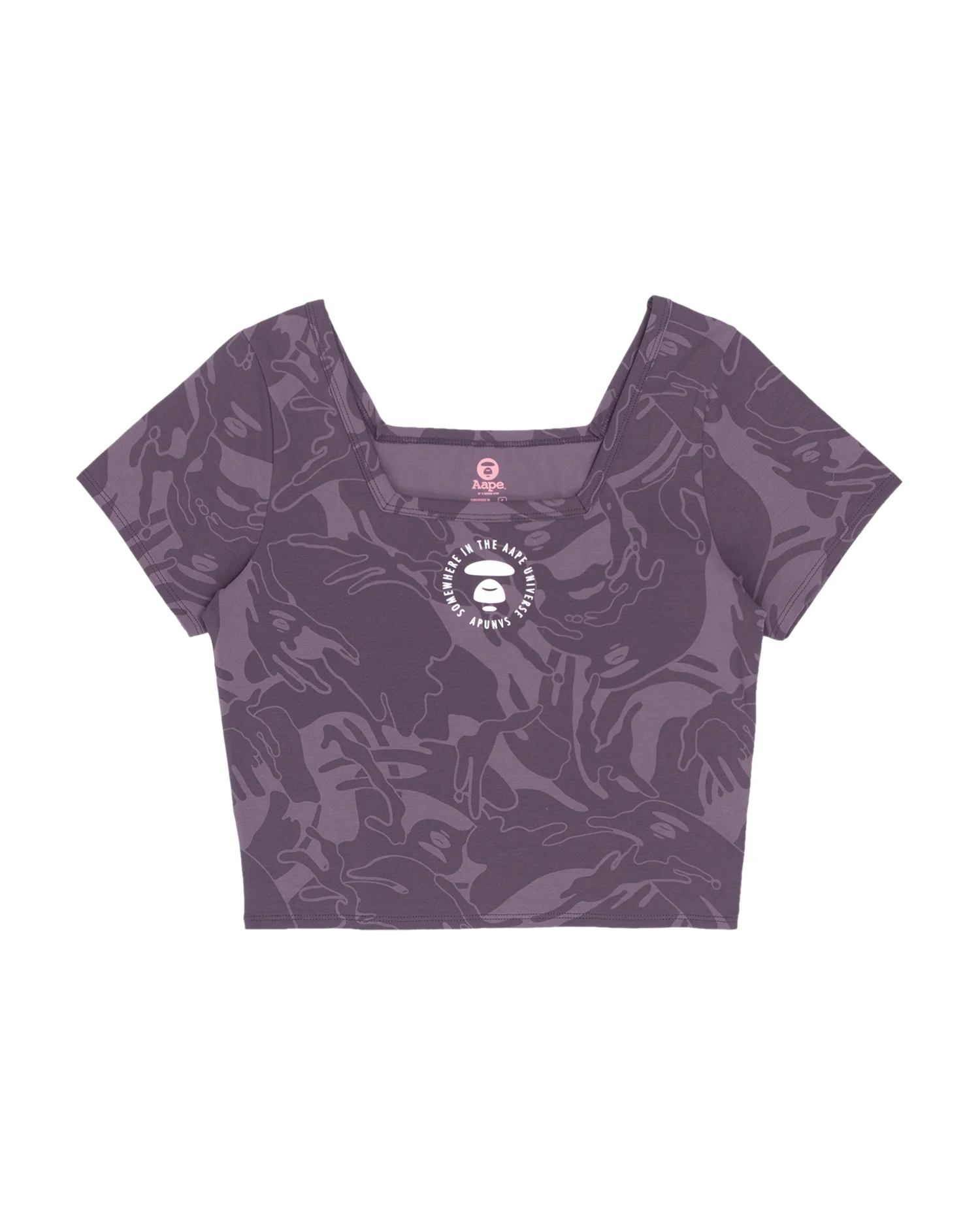 Moonface camo cropped fitted tee - Image 6