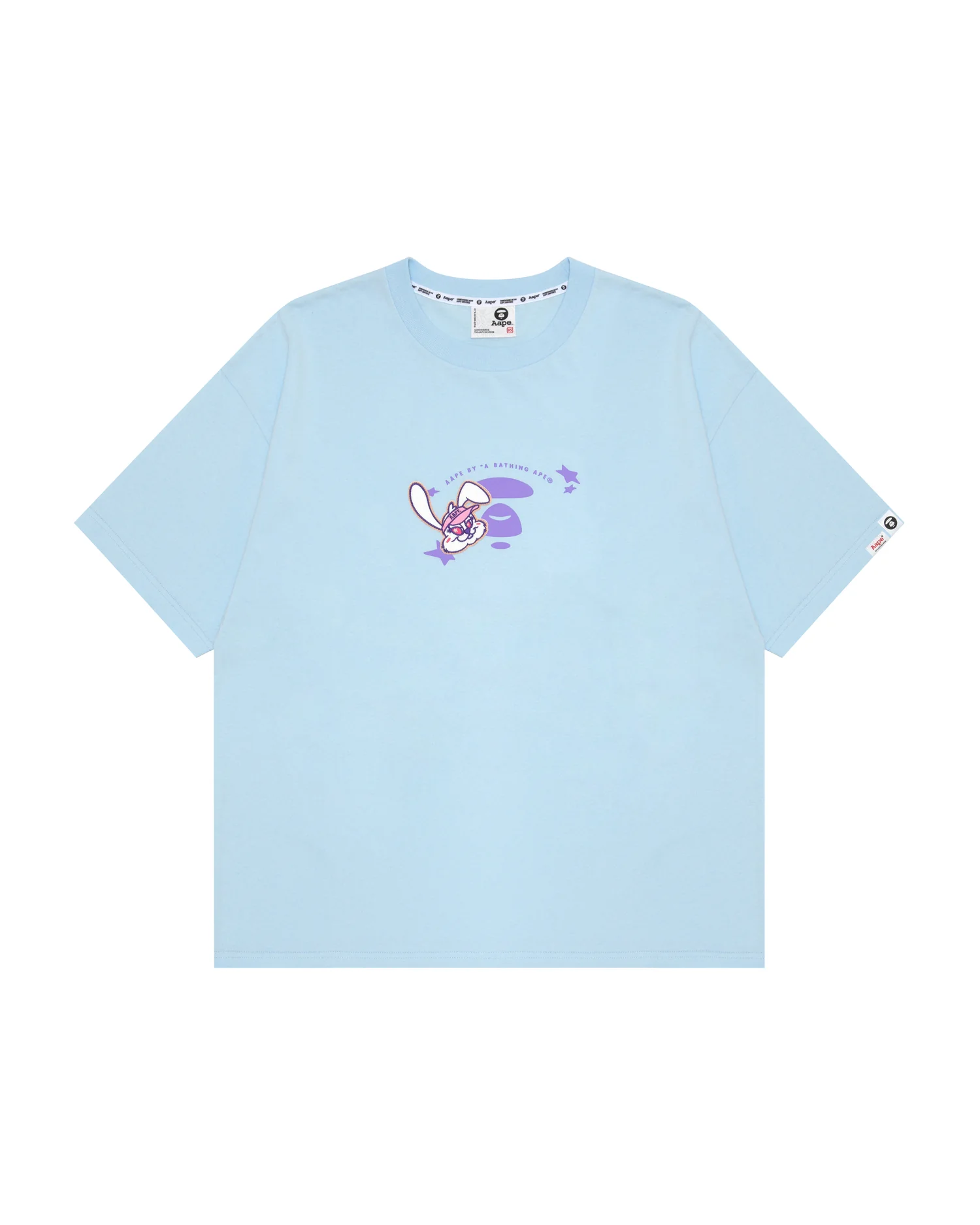 Moonface rabbit embroidered graphic tee - Image 6