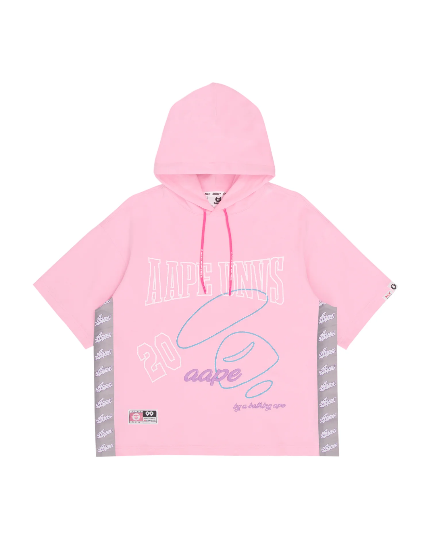 Moonface embroidered short-sleeve hoodie - Image 6