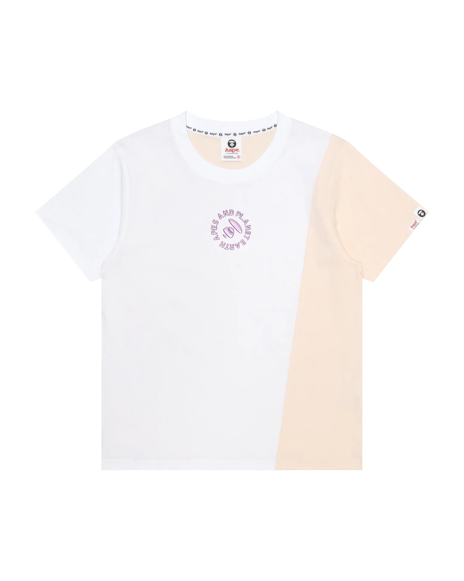 Moonface embossed panelled tee - Image 6