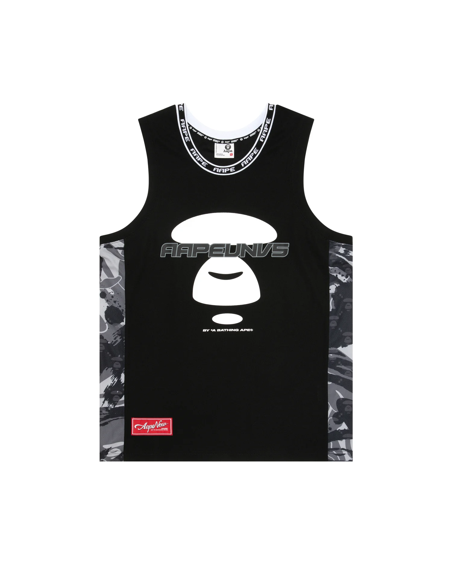 Moonface side camo basketball tank top