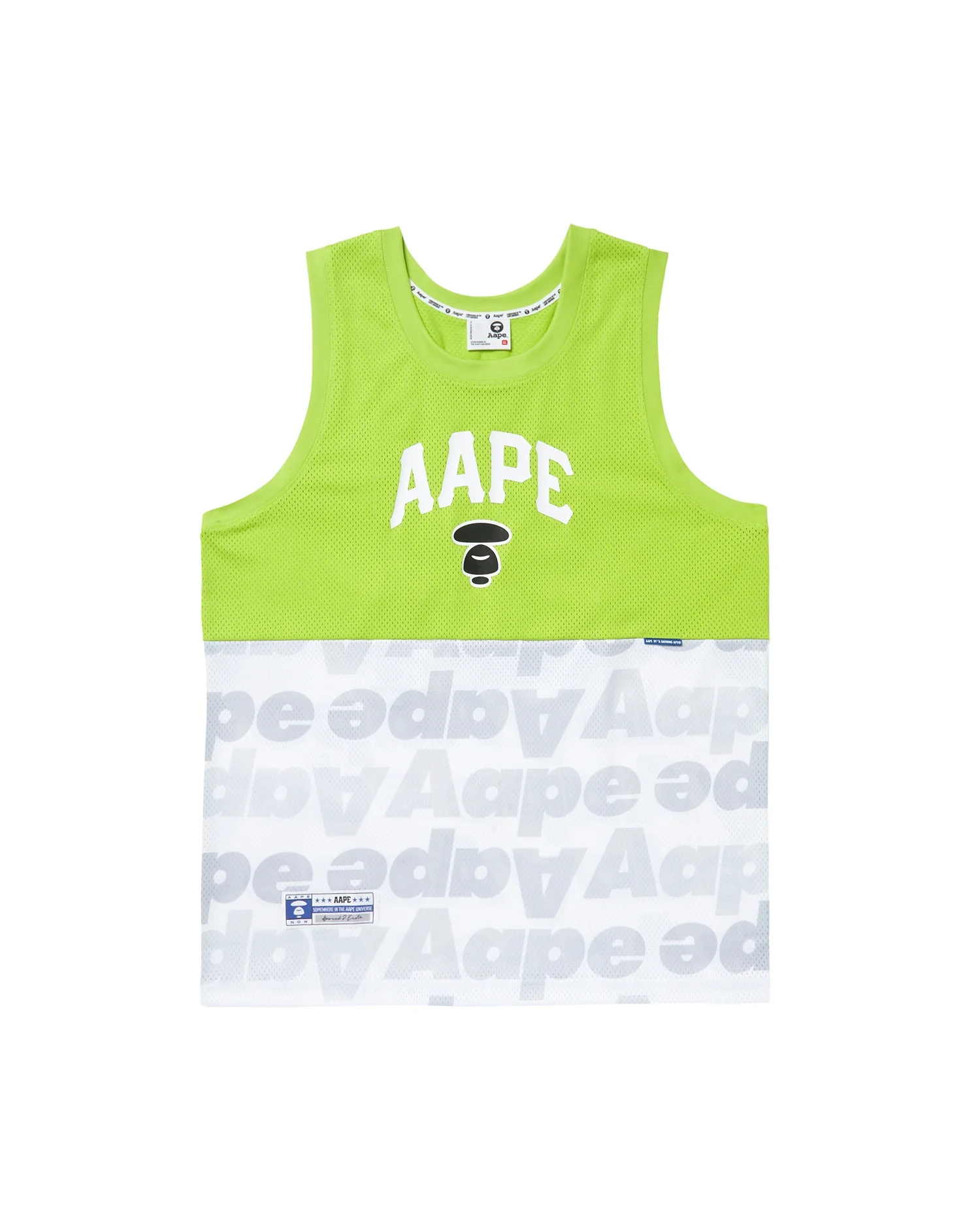 Moonface panelled mesh basketball tank top - Image 6