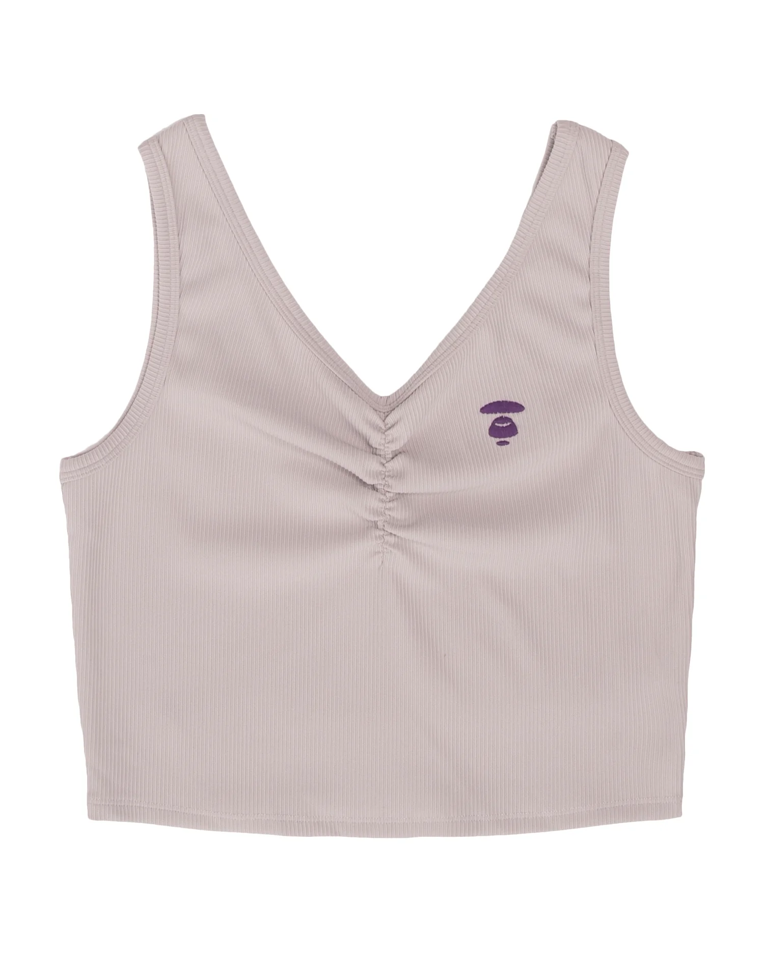 Moonface embroidered cropped tank top