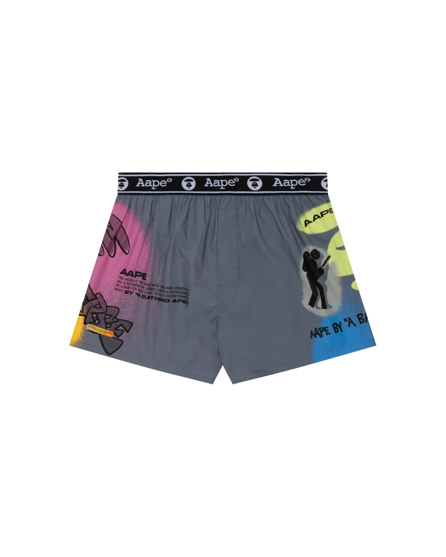 Moonface graffiti printed boxers