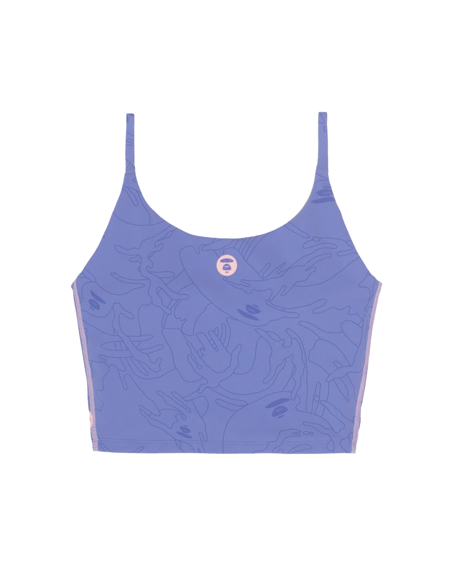Moonface patterned bra top