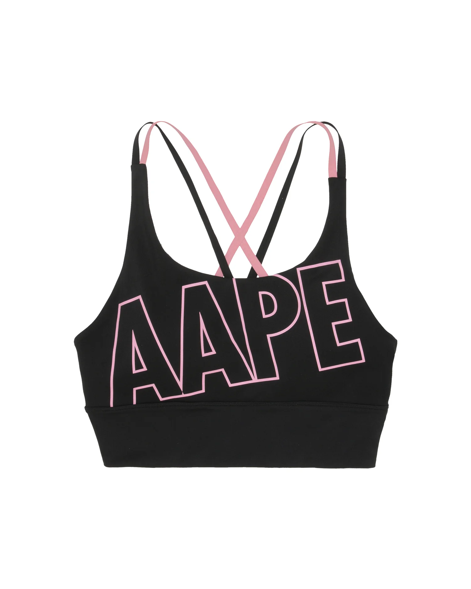Moonface logo printed sports bra